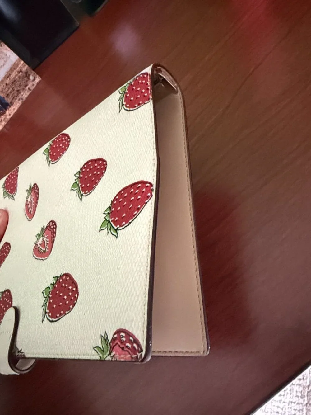 Coach Strawberry Planner / Notebook Cover with Coach Notebook – Excellent Condit